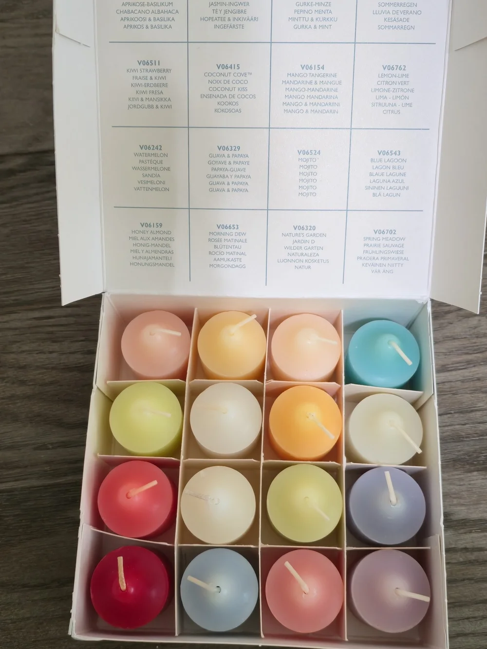 NIB PartyLite CS0208 Retired Votive Candle Sampler Box 16 New Old Stock Rare - Picture 2 of 9
